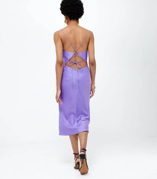 Omnes + Riviera Cami Slip Midi Dress in Ultra Violet