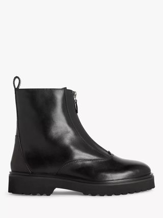 John Lewis + Anyday Purdie Leather Zip Front Ankle Boots