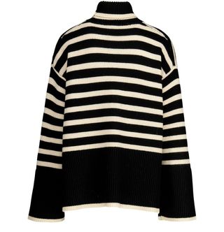 Totême + Striped Knitted Roll-Neck Jumper