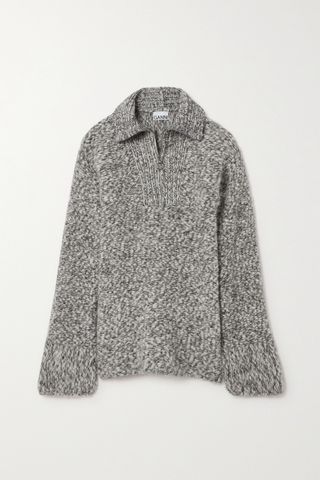 Ganni + Mélange Alpaca-Blend Sweater