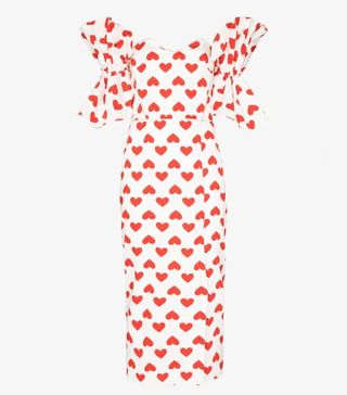 Anouki + Sophia Heart Print Midi Dress