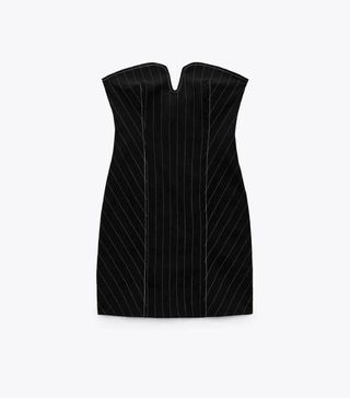 Zara + Short Pinstriped Dress