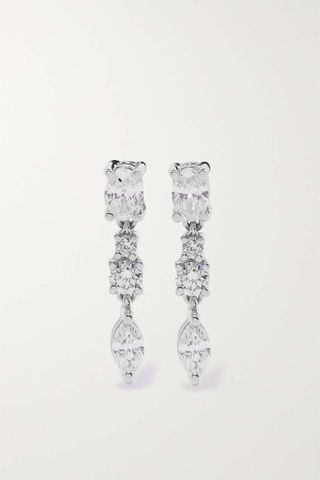 Anita Ko + Maya 18-Karat White Gold Diamond Earrings