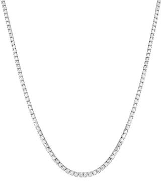 Aurate + White Sapphire Tennis Necklace
