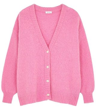 American Vintage + Pink Mohair-Blend Cardigan