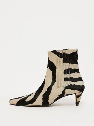 Jigsaw + Olivia Heeled Ankle Boot | Zebra