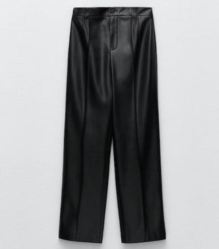 Zara + Faux Leather Françoise Full Length Trousers