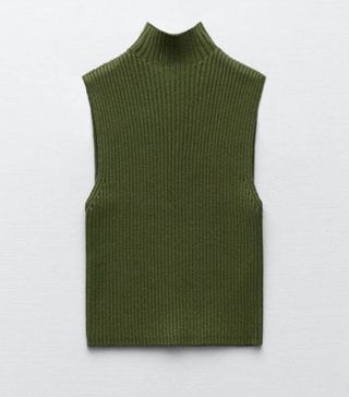 Zara + Ribbed Knit Top