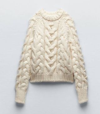 Zara + Cable Knit Sweater