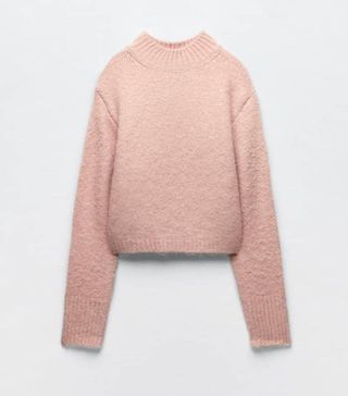 Zara + Soft High Neck Knit Sweater