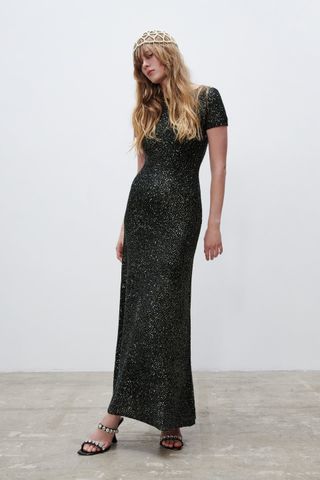 Zara + Sequin Knit Dress
