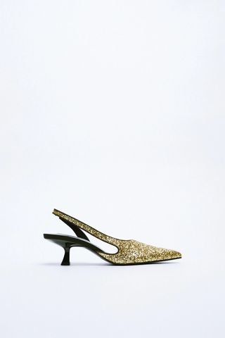 Zara + Glitter High Heel Shoes