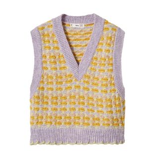 Mango + Multicoloured Knitted Vest