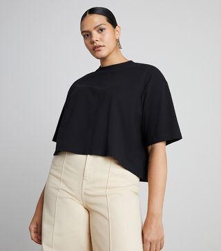 Who What Wear Collection + Cropped Boxy Cotton T-Shirt