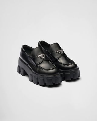Prada + Brushed Loafers Monolith Loafers