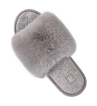 Longbay + Faux Fur Memory Foam Slippers