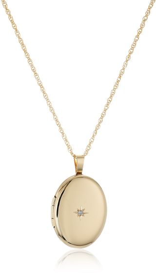 Amazon Collection + 14k Gold-Filled Diamond Oval Pendant