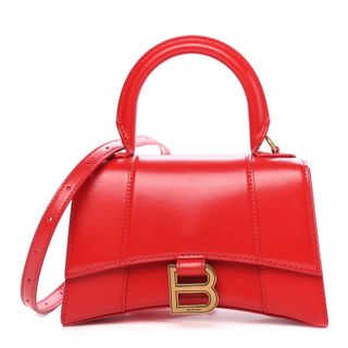 Balenciaga + Pre-Owned Shiny Box Calfskin Hourglass Top Handle Bag