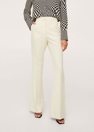 Mango + Side Slit Suit Trousers