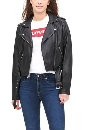 Levi's + Faux Leather Belted Jacket