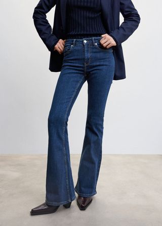 Mango + Medium-Rise Flared Jeans