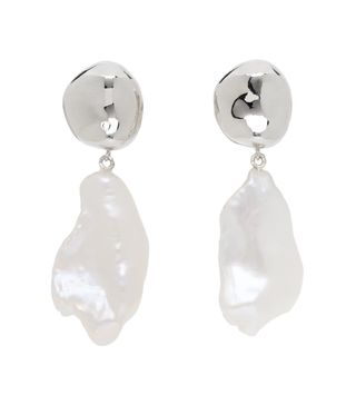 Agmes + Silver Pearl Baroque Patrice Earrings