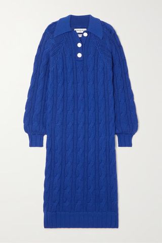 Rowen Rose + Cable-Knit Midi Dress