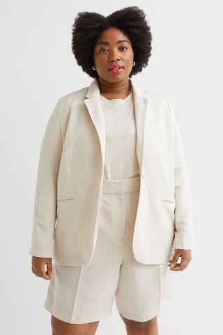 H&M+ + Linen-Blend Jacket