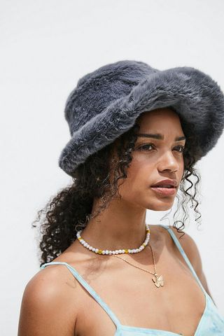 Urban Outfitters + Oversized Faux Fur Bucket Hat