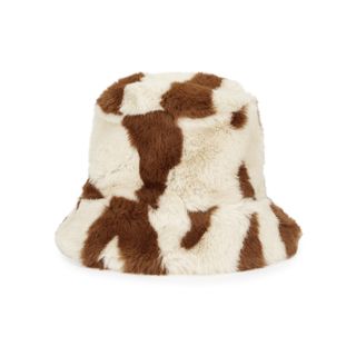 Jakke + Hattie Printed Faux Fur Bucket Hat