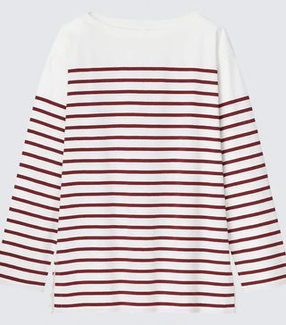 Uniqlo + Striped Oversized Long Sleeved T-Shirt
