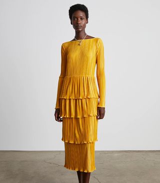 Who What Wear Collection + Venus Pleated Tiered Midi Dress