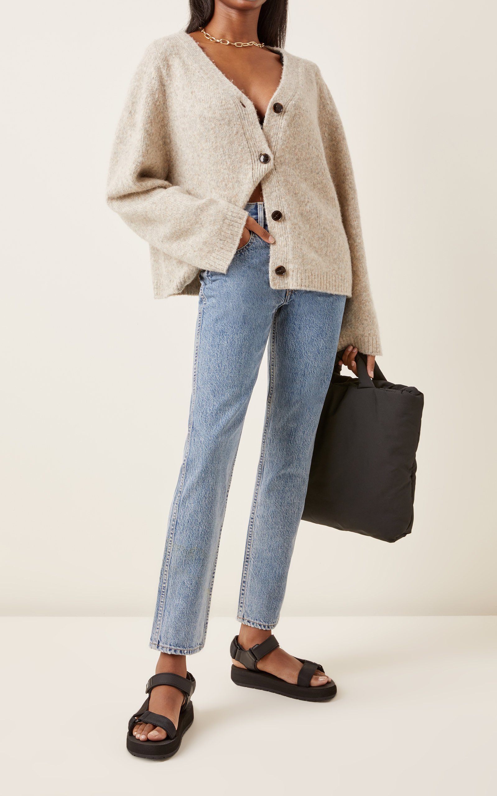 Slvrlake + Virginia Rigid High-Rise Organic Cotton Tapered Slim-Leg Jeans