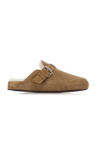 Isabel Marant + Mirvin Shearling-Lined Suede Mules