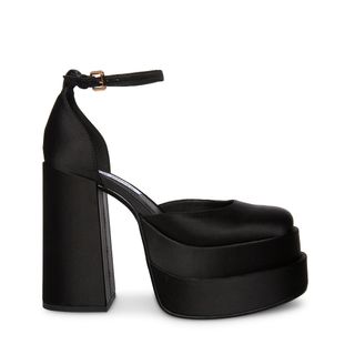 Steve Madden + Charlize Black Satin