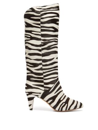 Isabel Marant + Laylis Zebra Print Boots