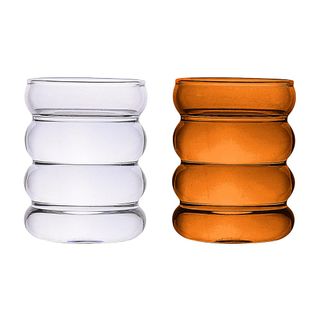 Jlong + Creative Glass Cup Vintage Drinking Glasses (2 Pieces)