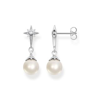 Thomas Sabo + Earrings Pearl Star Silver