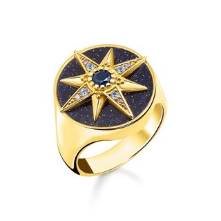 Thomas Sabo + Ring Royalty Star With Stones Gold