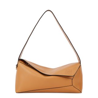 Loewe + Puzzle Light Brown Leather Hobo Bag