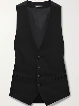 Ann Demeulemeester + Charlotte Modal-Crepe and Twill Vest