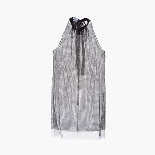 Prada + Rhinestone-Studded Tulle Dress