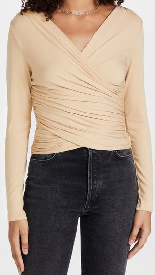 Endless Rose + Shirring Detail Fitted Top