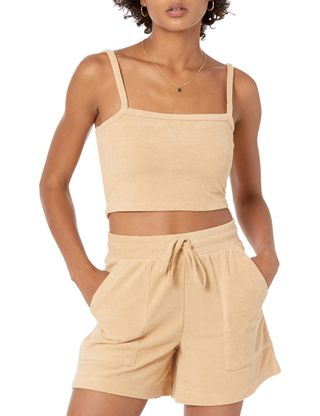 The Drop + Sage Cropped Towel Terry Tank Top