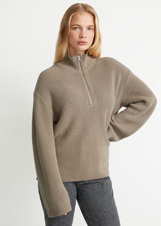 & Other Stories + Half-Zip Sweater