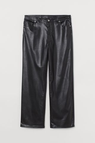 H&M + Faux Leather Trousers