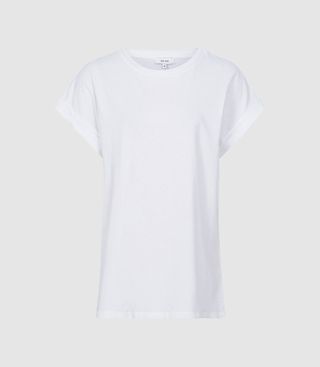 Reiss + Tereza White Cotton-Jersey T-Shirt