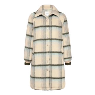 Avec Les Filles + Brushed Oversize Longline Varsity Coat