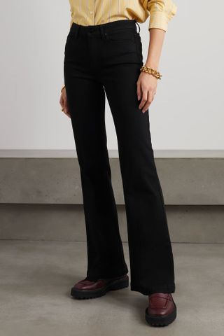 Paige + Genevieve High-Rise Flared Jeans