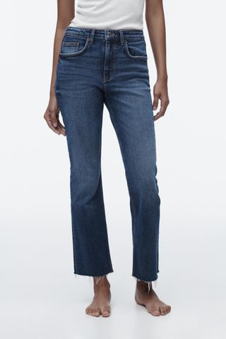 Zara + Cropped Flare TRF Jeans